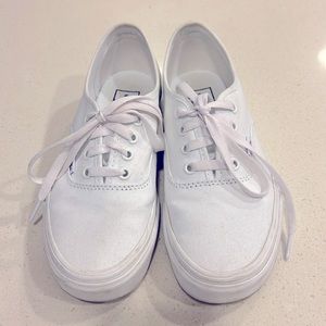 Vans Authentic Classic White lace up. Only worn a few times so quite new